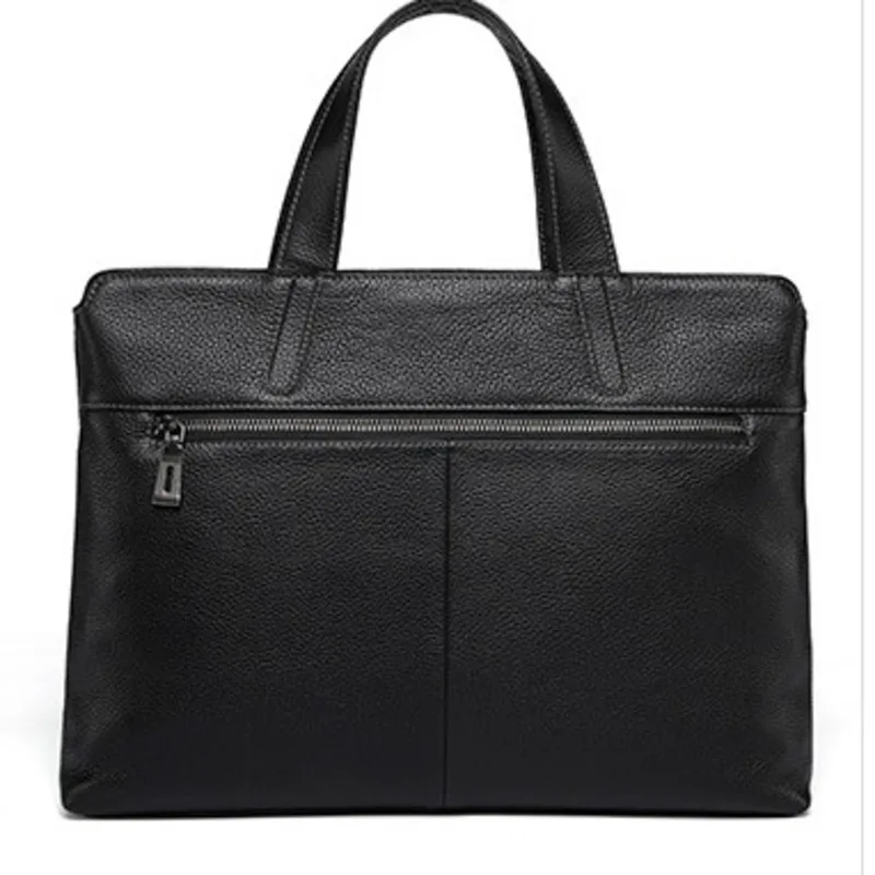 حقيقي رسول جلد رجل الرجال حقائب حقيبة يد أفقية الطبقة العليا جلد البقر حقيبة كمبيوتر محمول للأعمال سعة كبيرة حقيبة رجالية #6