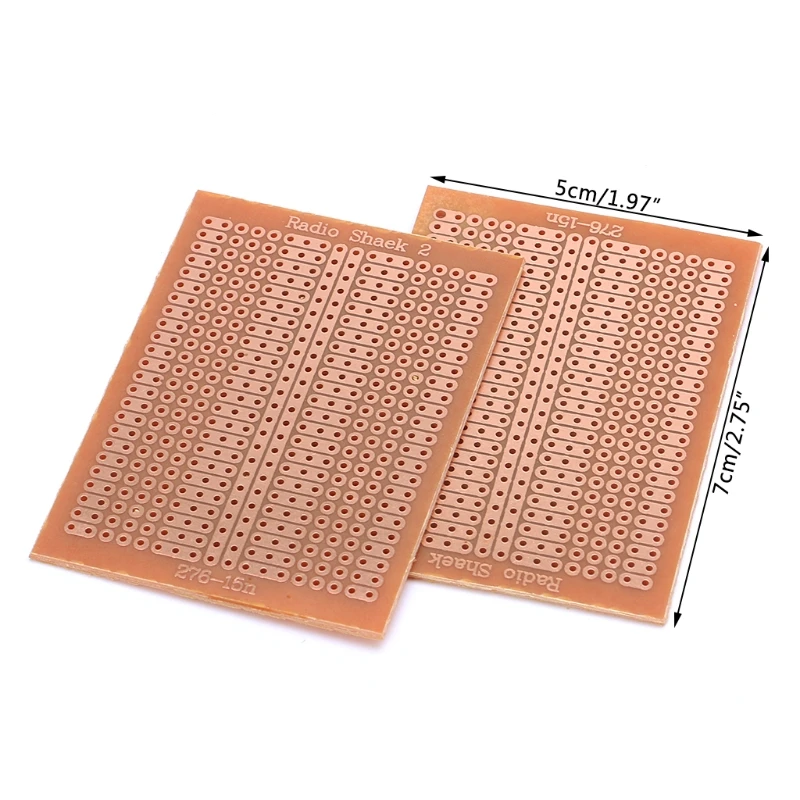 10 Buah Eksperimen Universal PCB Kertas Prototipe DIY 5X7Cm untuk Sirkuit Matriks