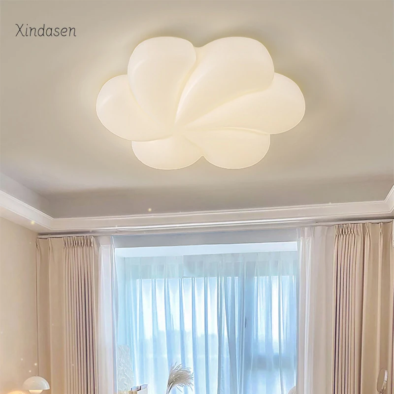 Simple Bedroom Lamp Ceiling Chandelier For Children Room Girl Kids Nursery Room Decor White Petal Flower Shape Led Ceiling Light