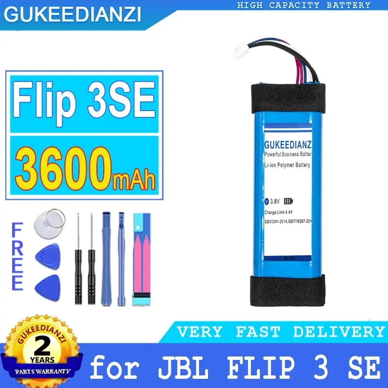 3600mAh/7700mAh GUKEEDIANZI Battery L0748-LF for JBL FLIP 3 se 3SE 6 flip6 Big Power Bateria