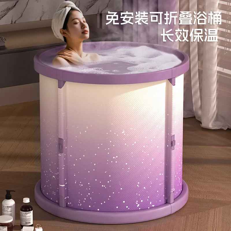 

Automatic Heating Bath Bucket for Adults, Household Bathtub, Folding Bath Bucket