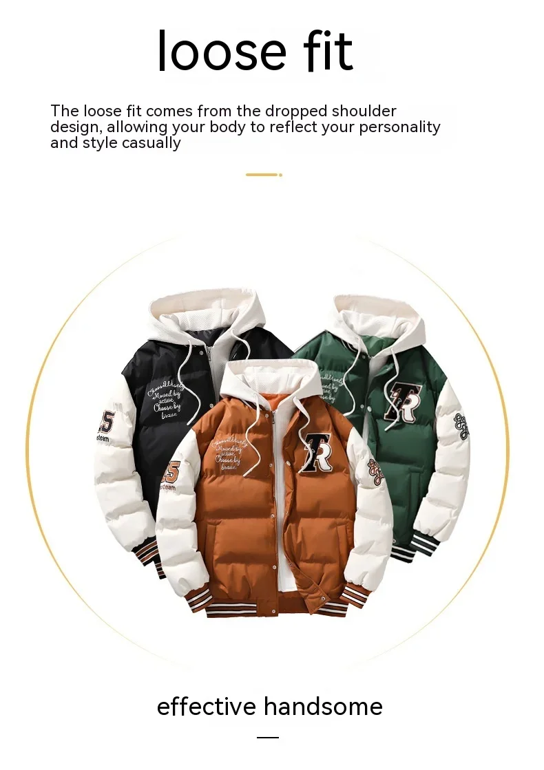 2023 Winter neue hochwertige Baumwolle gepolsterte Jacke Herren Damen große Straßen kleidung Baumwolle gepolsterte Jacke Herren mantel Kleidung – Detail 12