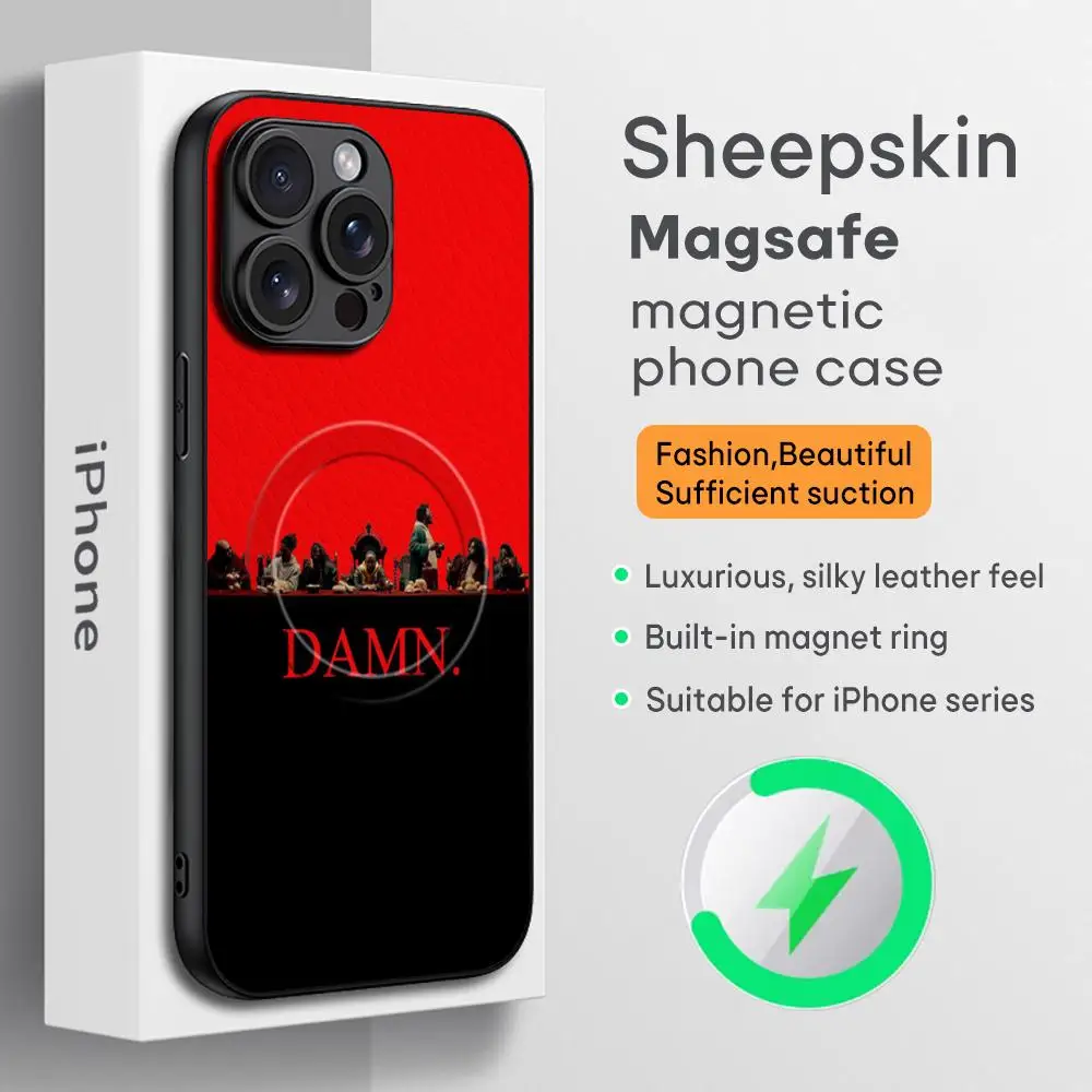 Cool Damn fashion design ins Phone Case For iPhone 16 15 14 13 12 11 Plus Pro Max  High-end Luxury Magsafe Sheepskin