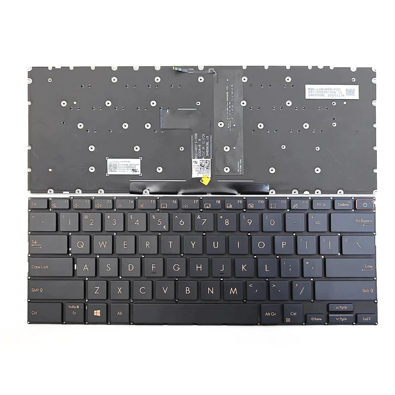 pp New For Asus Zenbook S UX393 UX3000E UX393E UX393JA UX393J UX393EA 11th Gen Intel Laptop Keyboard US Backlit