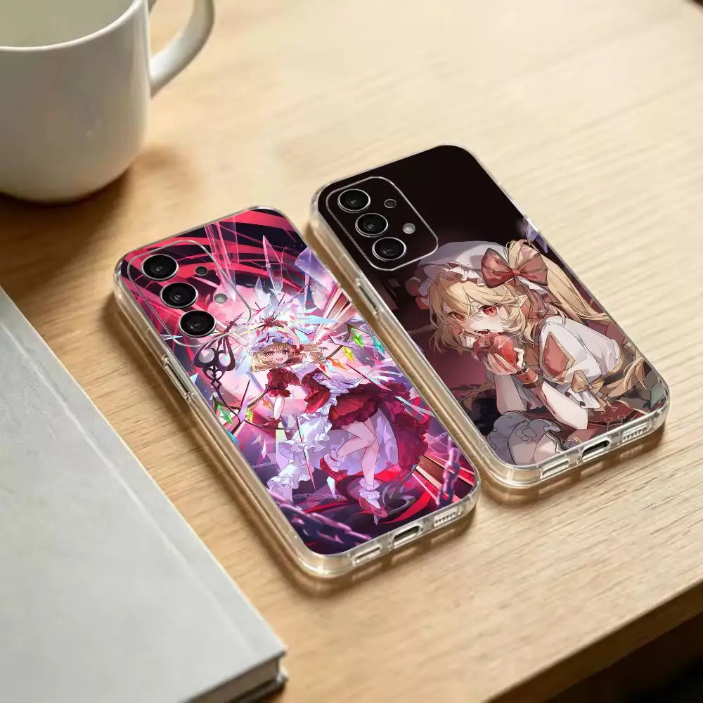 Touhou Project Flandre Scarlet  Clear Soft Silicone Phone Case for Samsung S25 S24 S23 S22 S21 S20 Ultra Plus