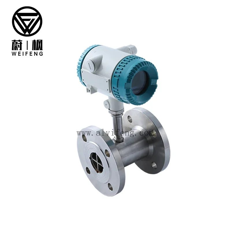 Stainless Steel Liquid Flow Sensor with Digital Display Turbine Flowmeter