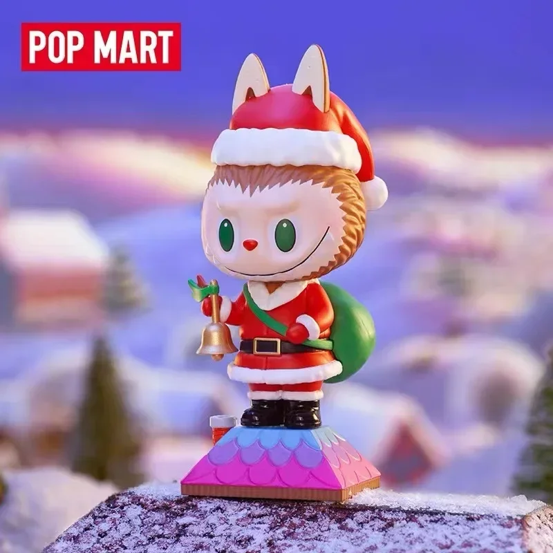 

POP MART Labubu The Monsters Let's Christmas Series слепая коробка Mystery Box Kawaii украшения фигурки домашний декор настольная модель