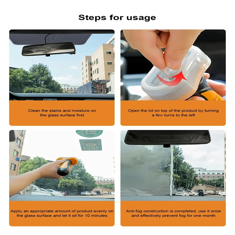 Front windshield anti-fogging cleaner Cleaning Car Supplies Front stop Strong decontamination remove oil film net