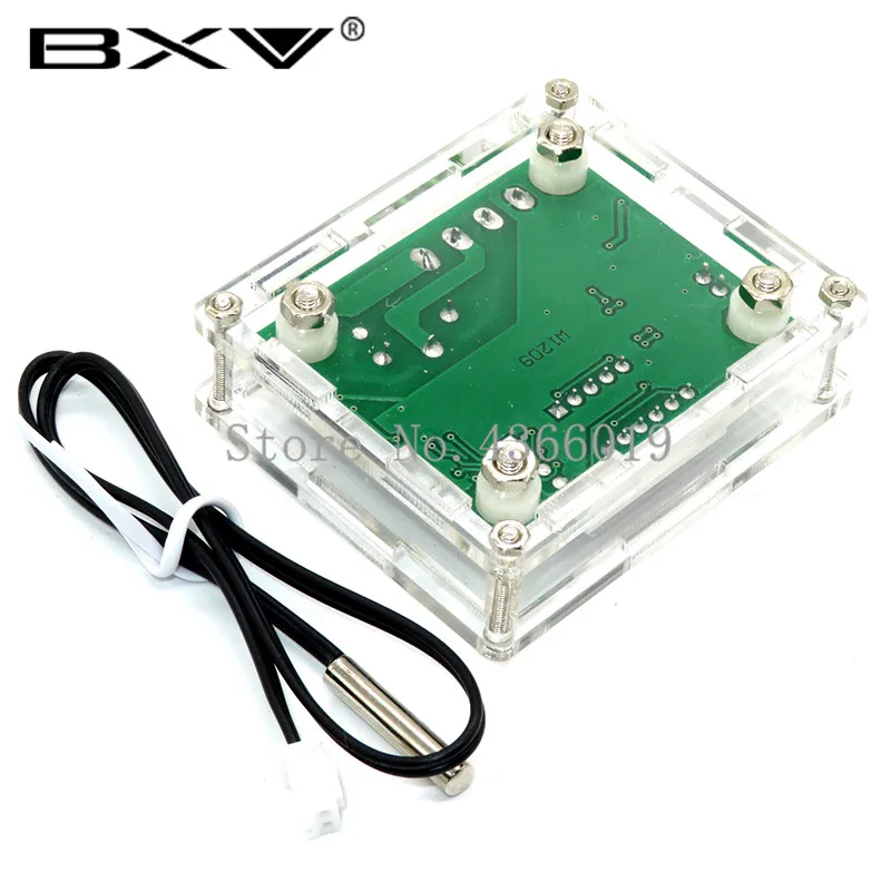 W1209 DC12V cool temp thermostat temperature control switch temperature controller thermometer thermo controller+Acrylic Box