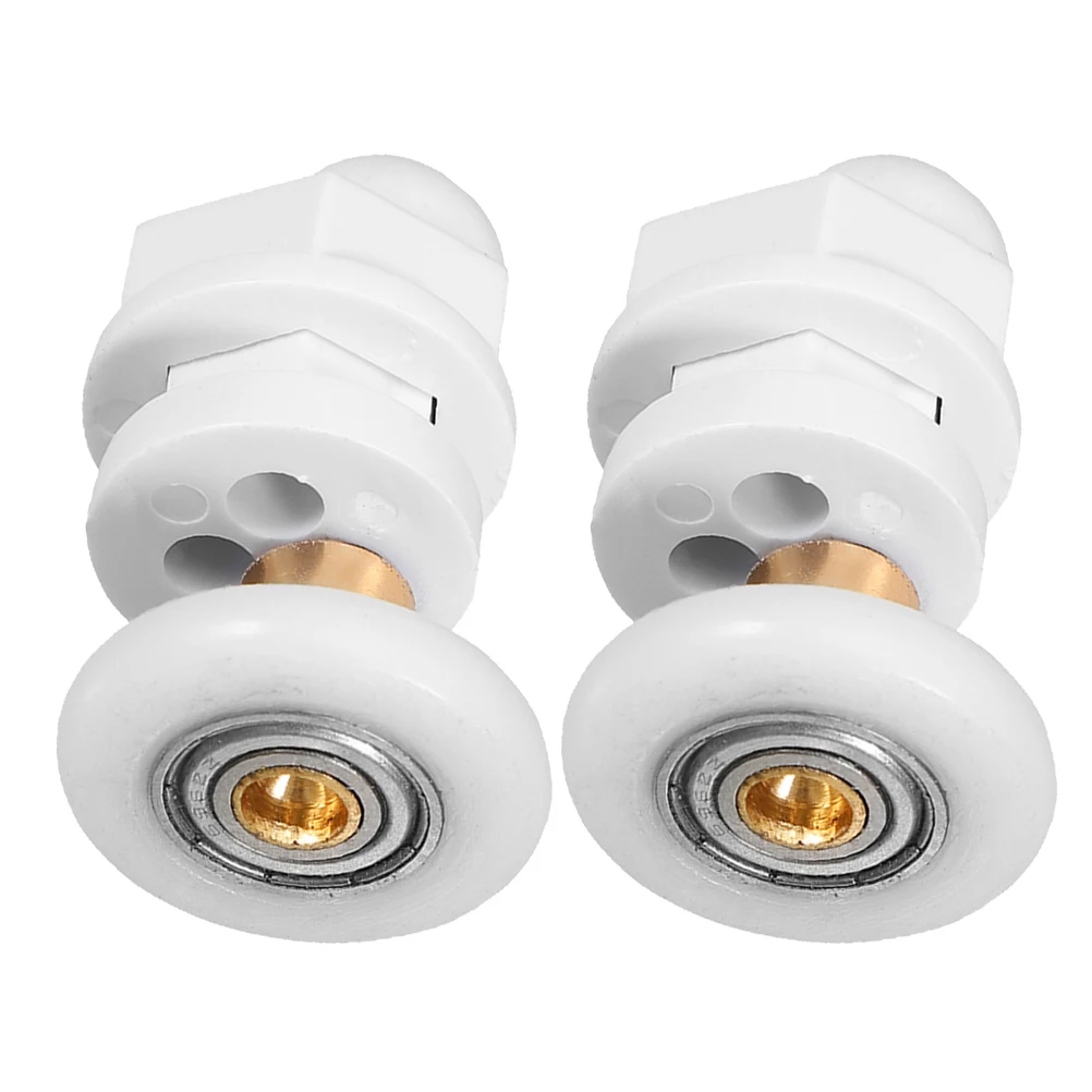 

2pcs Shower Door Rollers Runner Wheel Replacement Metal Rod Pulley Rollers For Bathroom Glass Sliding Shower Door Accessories