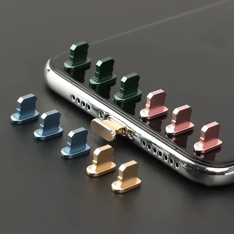 1-10 قطعة المكونات المعدنية الغبار شحن ميناء الغبار التوصيل آيفون 14 13 12 11 برو ماكس XS ماكس XR X 8 7 6 زائد SE 2020 ملحقات الهاتف #4