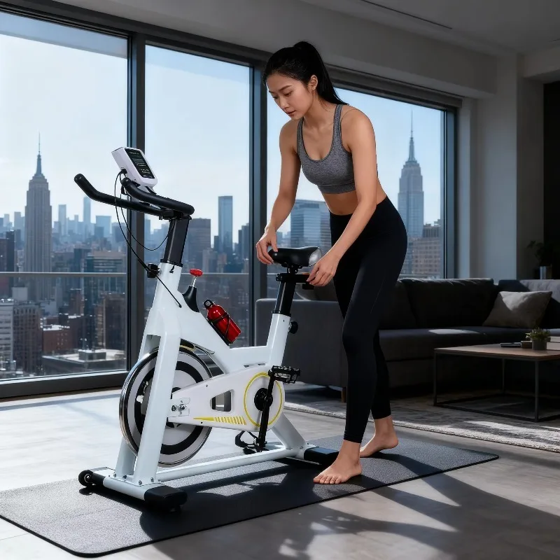 

High Performance Smart Connected Indoor Cycling Bike Large Console Display Stationary Trainer for Home Workouts