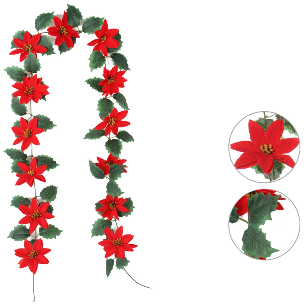 Рождественская гирлянда с красными ягодами, настенная, для украшения входной двери и елки, универсальная, в праздничном стиле