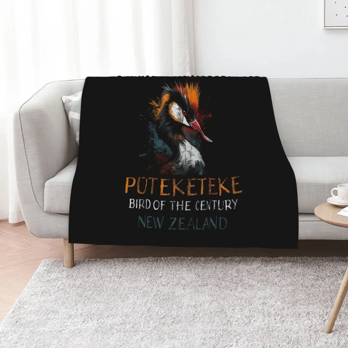 New Zealand Bird of the Century Pūteketeke 2023 Throw Blanket Softest Soft Plush Plaid Thin Cute Single Blankets