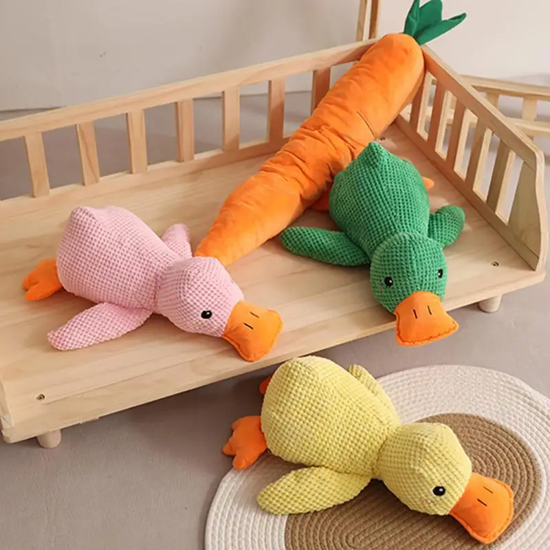 Dog Toy Stomping Duck Bite Resistant Grinding Teeth Cleaning Large Dog Interactive Entertainment Puppy Boredom Pet Plush Toy