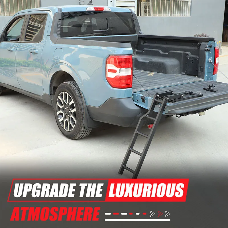 

For Ford Maverick 2022+ car tailgate exterior modification accessories car tailgate ladder carbon steel+aluminum alloy