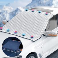 1PC Car Windshield Snow Cover Frost Ice Windscreen Covers Edges Winter Car Windshield Cover Magnetic Car Windshield Cover