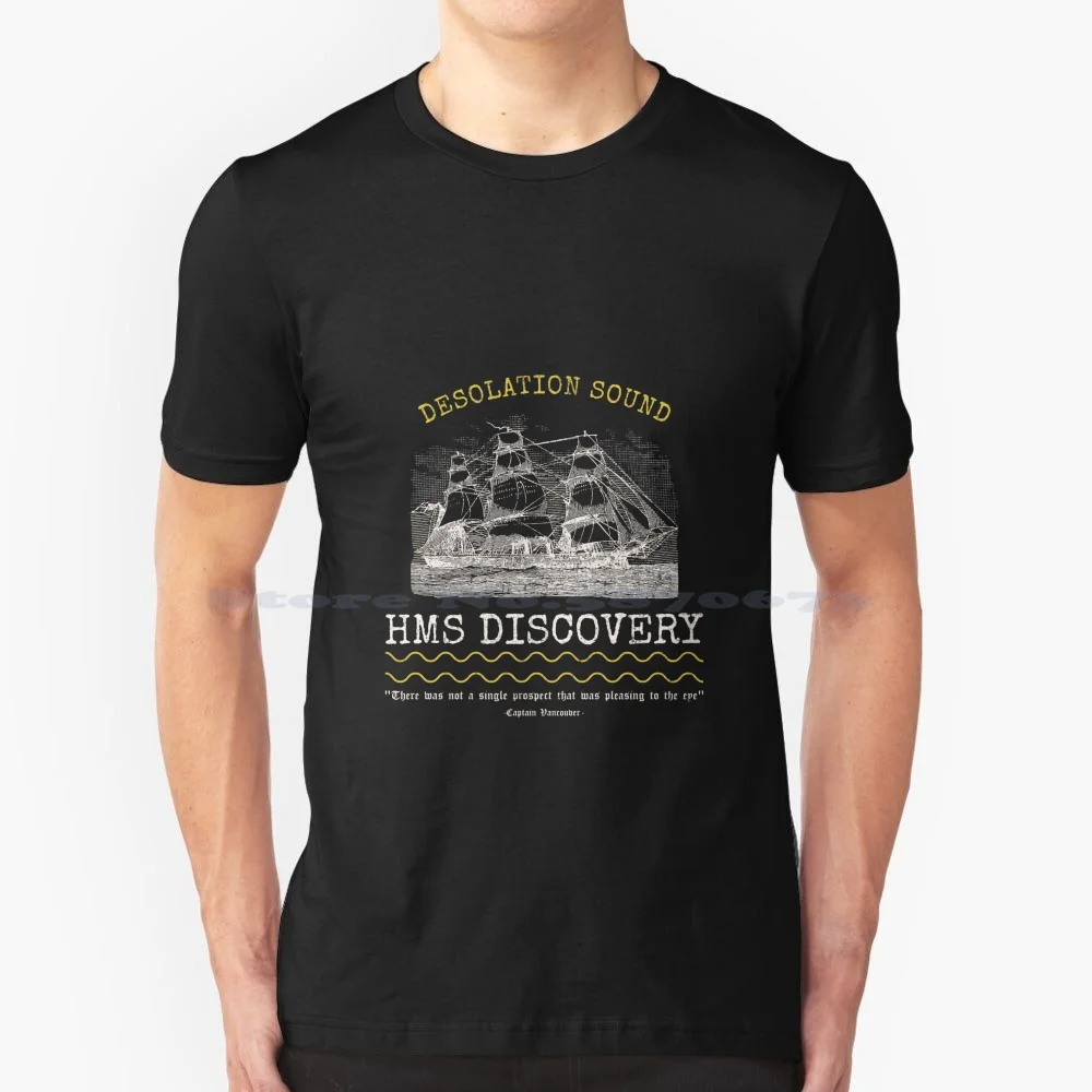 Desolation Sound-Hms Discovery T Shirt 100% Cotton Tee Boating Yachting Cruising Pacific West Coast Desolation Sound Vancouver