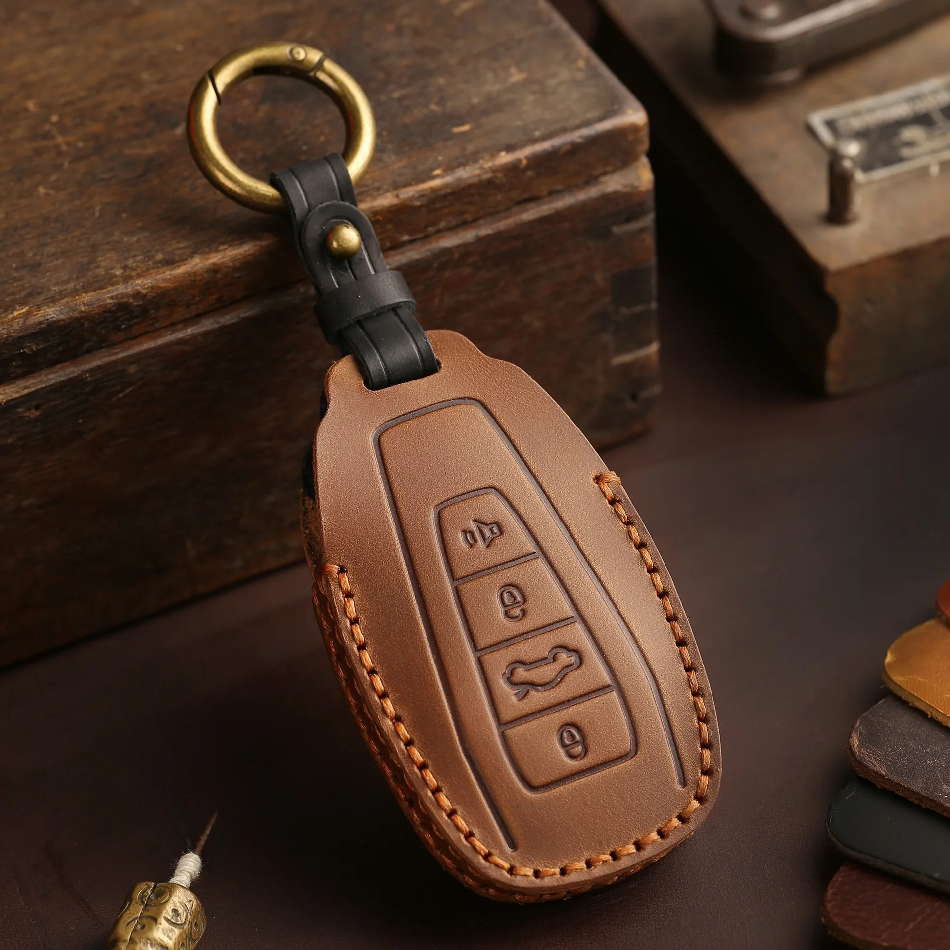 Car Key Bag For Geely Key Fob Cover Keychain for Geely Coolray 2024 X6 Emgrand Global Hawk GX7 Monjaro