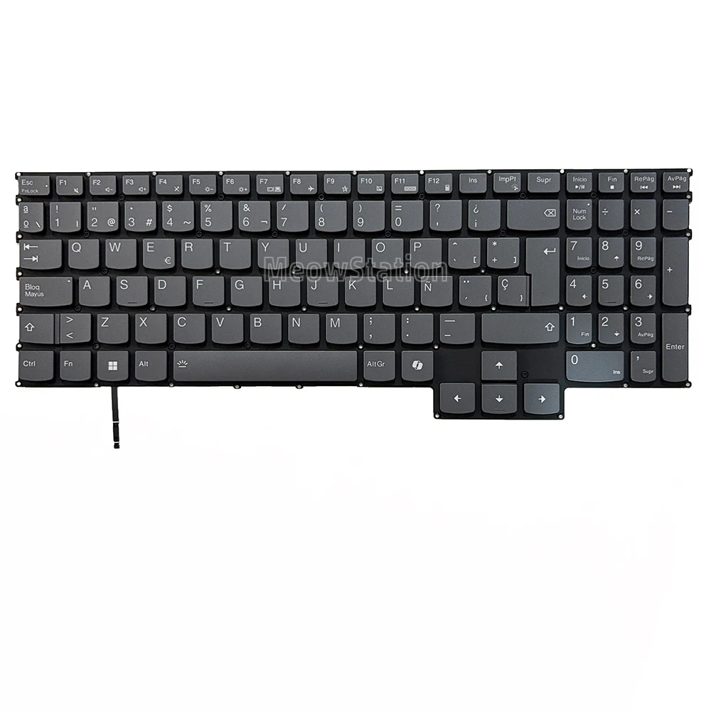 Hiszpańska podświetlana klawiatura do Lenovo Legion LOQ 15IRX9 15IAX9I 15ARP9 15AHP9 15IAX9 15APH8 15IRH8 16APH8 16IRH8,Slim 5 16AHP9 16ARP9 16IRX9 16APH8 16IRH8 — zdjęcie produktu 2