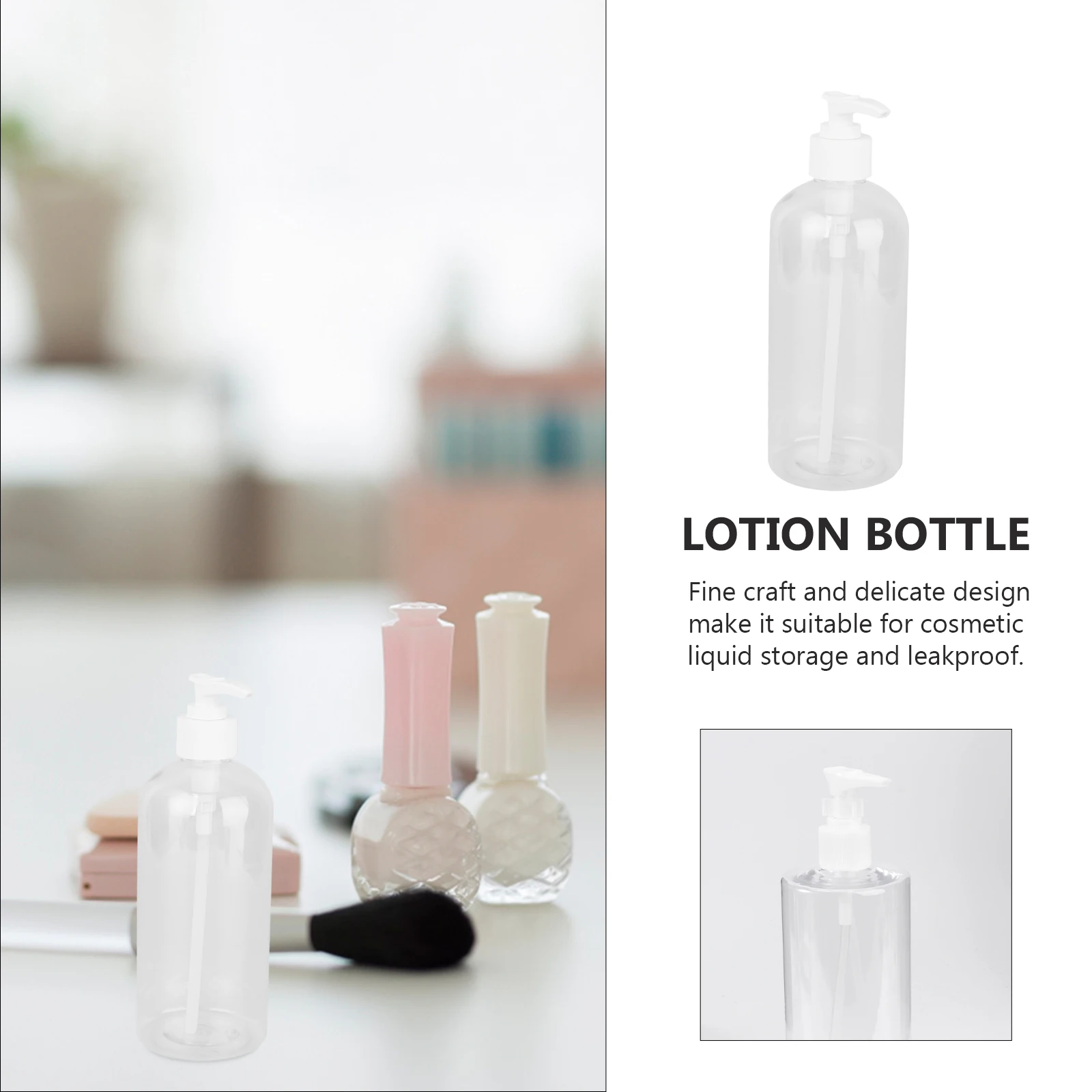 

4PCS Pump Bottles Safe PET PP Material Long Term Use Leakproof Travel Shampoo Lotion Liquid H Soap Dispensers Small