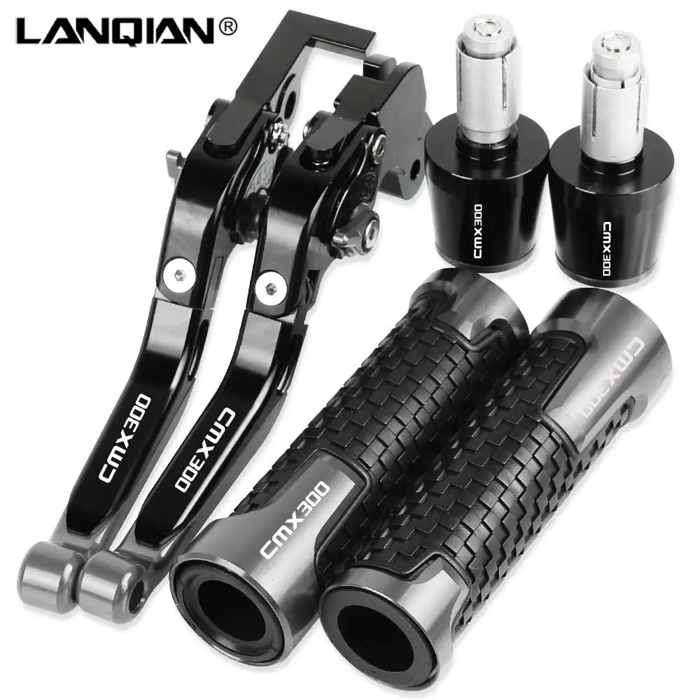 For HONDA REBEL CMX300 2017 2018 2019 Motorcycle Brake Clutch Levers Non-slip Handlebar knobs Handle Hand Grips Bar Ends Caps