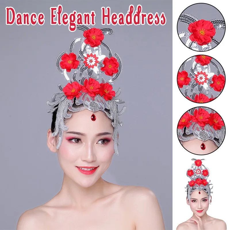 

Folk Opening Dance Hair Wear Women Elegant Flower Headdress Show Stage Performance Headpiece Spanish Flamenco Dance Hairwear