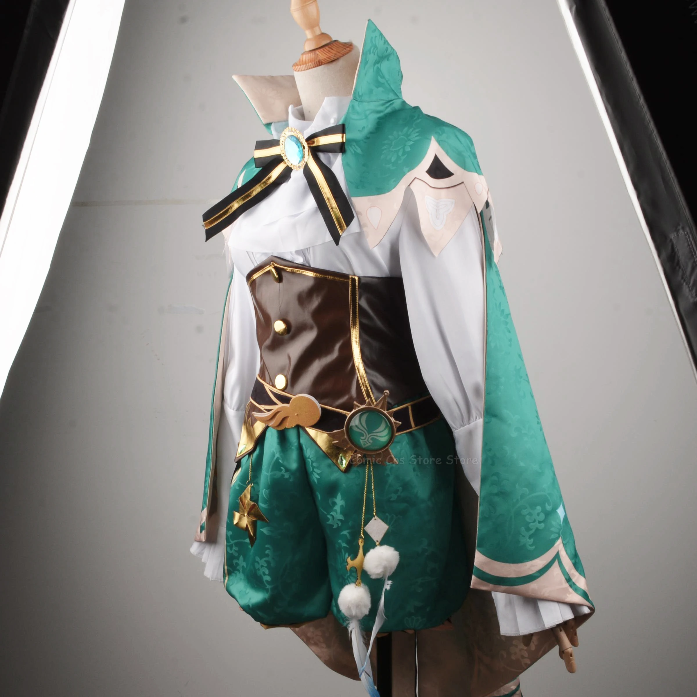 Genshin Impact Cosplay Venti Costume Vest Shorts Hat Stockings Wig Mondstadt Wind God Game Uniform Lovely Outfit Anime Comic Con