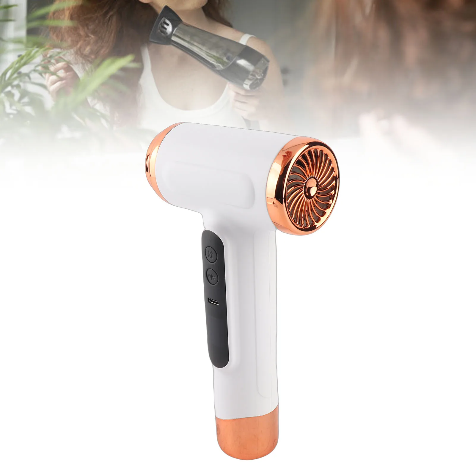 

Беспроводной фен портативный, дорожный, перезаряжаемый, легкий, с функцией горячего и холодного обдува, 200 Вт, для общежития