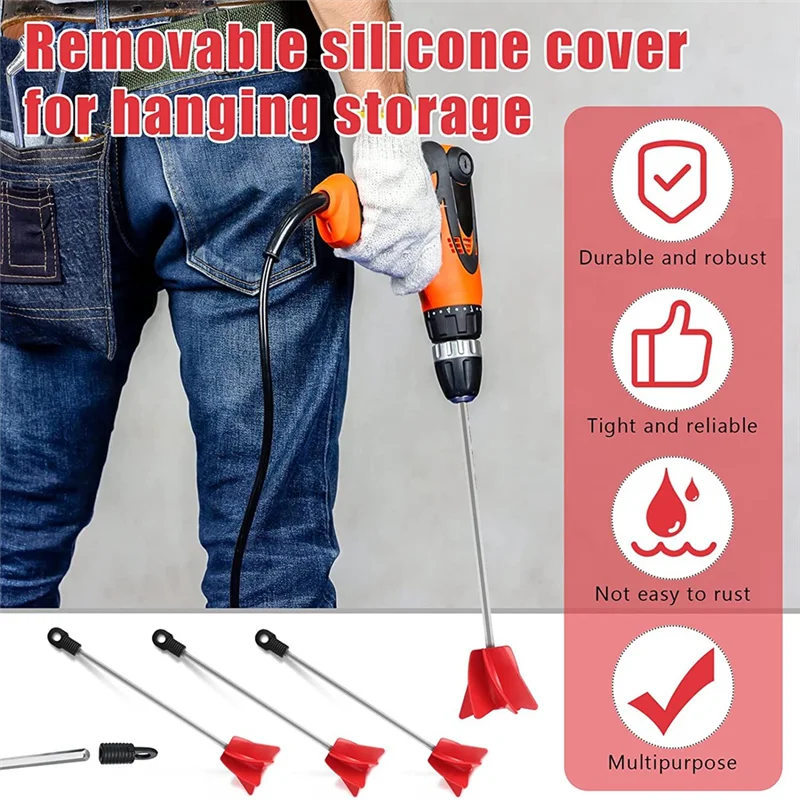 A14G-3Pcs مرفق مثقاب خلاط الطلاء، خلاط الطلاء للحفر، محرك الطلاء للحفر، خلاط الطلاء لمعظم التدريبات