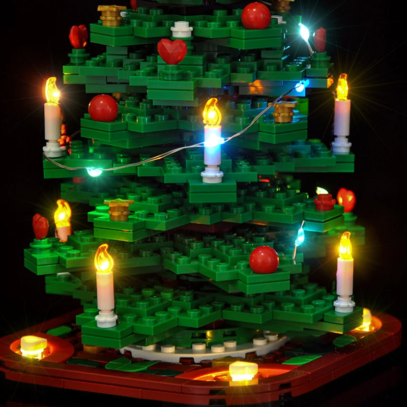 BRIXSPARK LED-Lichtset für Lego 40573 MOC-Bausteine, USB-DIY-Lichtset für Lego-Weihnachtsbaum, Steine nicht im Lieferumfang enthalten