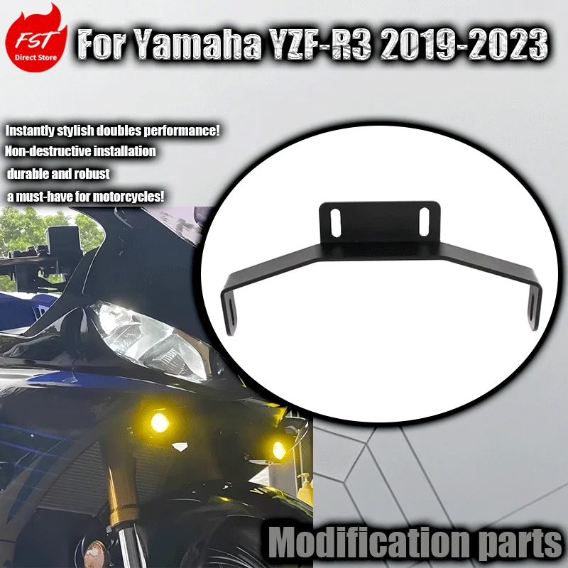 

Hidden Spotlight Bracket, Fog Light Bracket, Auxiliary Light Bracket Modified for YAMAHA YZF-R3