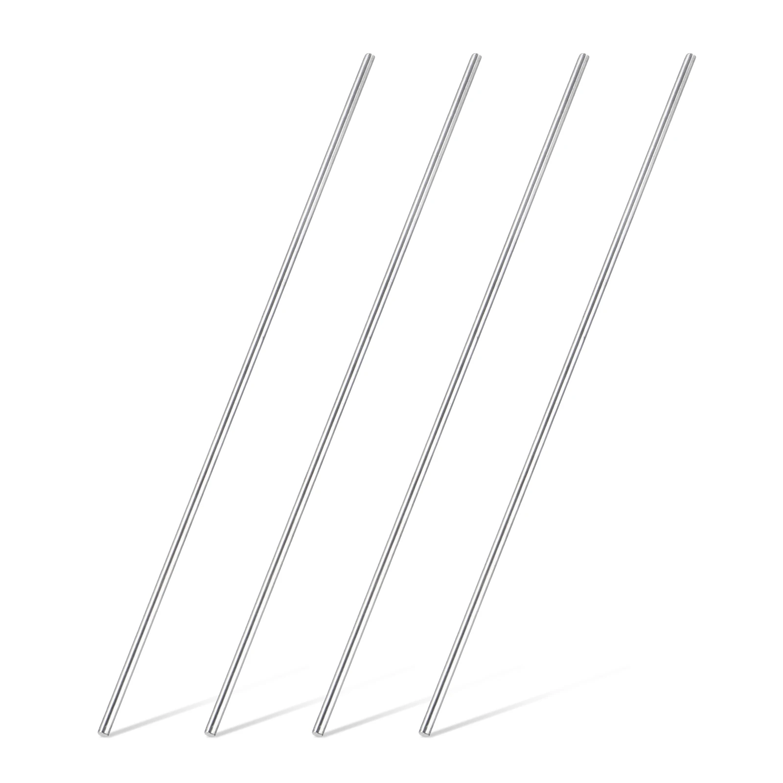 4Pcs 316 Stainless Steel Round Rod Metal Solid Shaft Rods Corrosion Resistant Round Steel Bars Stock for Industrial DIY Project