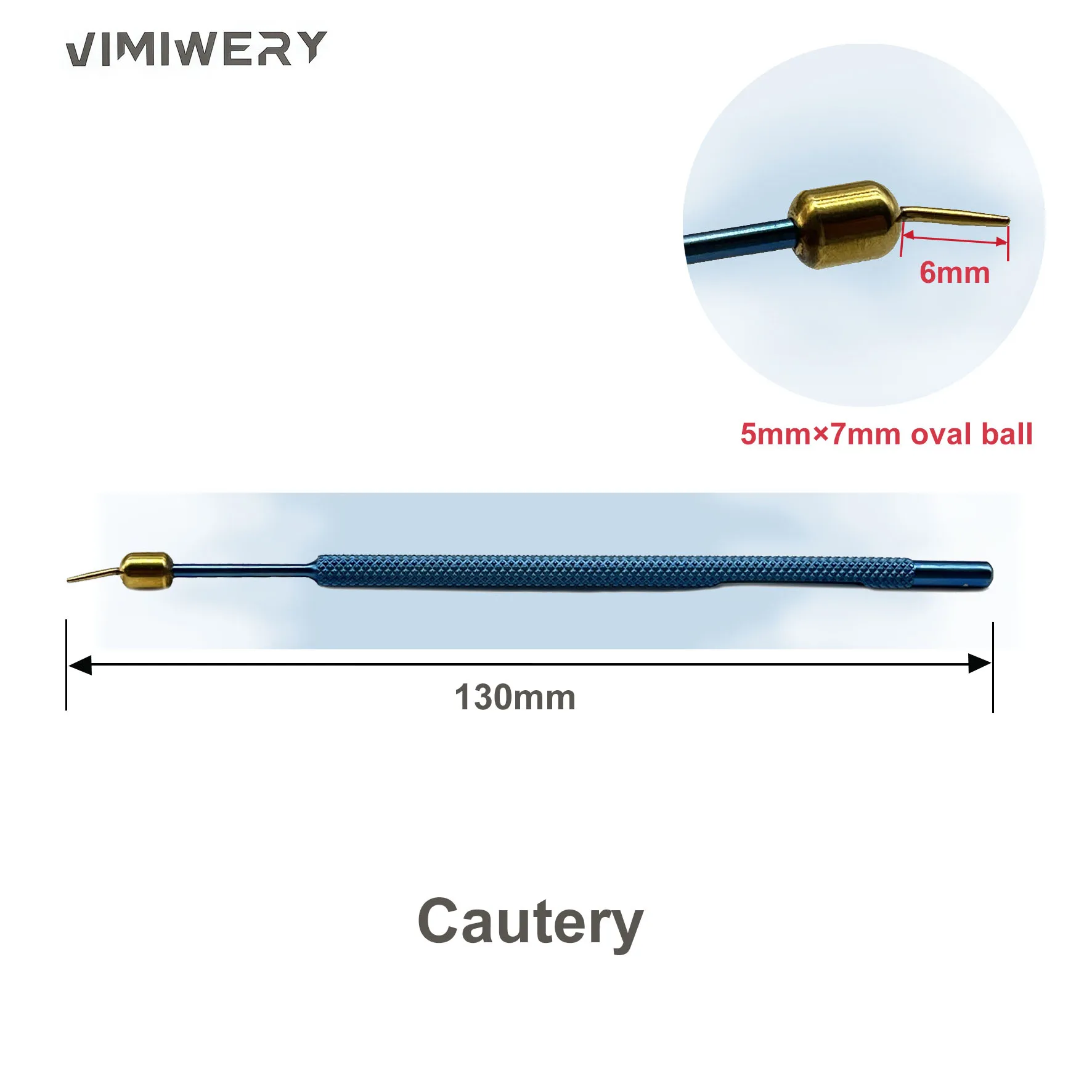 Cautery 5mm×7mm Oval Ball Sharp Tip Ophthalmic Surgical Instruments