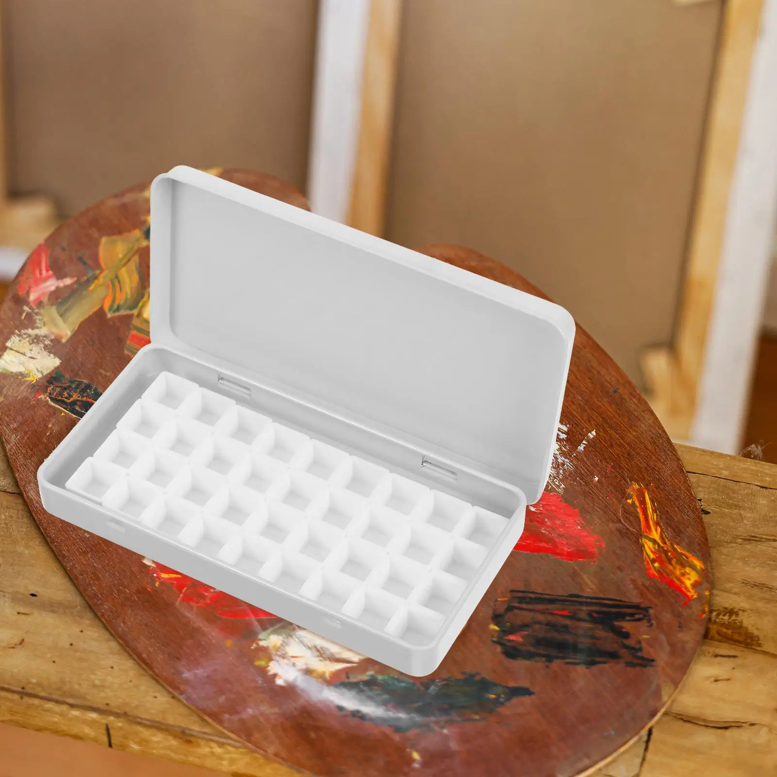 Eyeshadow Palette Watercolor Paint Box Pigment Holder Portable Containers Plate for Palettes Case Travel