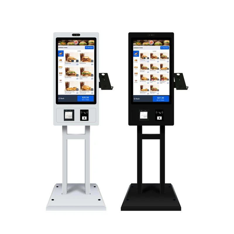 

OEM 21.5 24 27 32 Inch Library Self Check Floor Standing Self Payment Terminal Compact 2D Scanner for Library Convenience Store