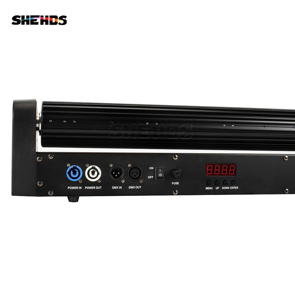 Imagem -02 - Shehds-dmx Moving Head Light Hot Wheel Infinito Rotativo Led Beam Ktv dj Party Casamento Rgbw 8x12w 4in 1