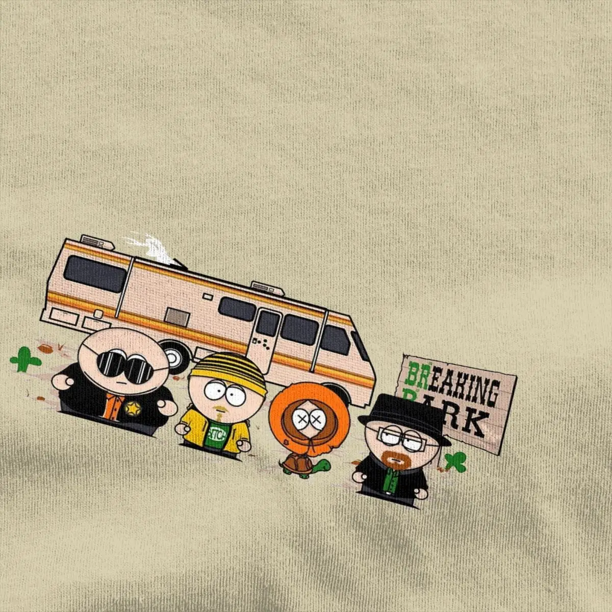 Przerywany Park Southpark kreskówka T-Shirt dla mężczyzn z czystej bawełny fajne koszulki wycięcie pod szyją Kenny Cartman koszulki z krótkim