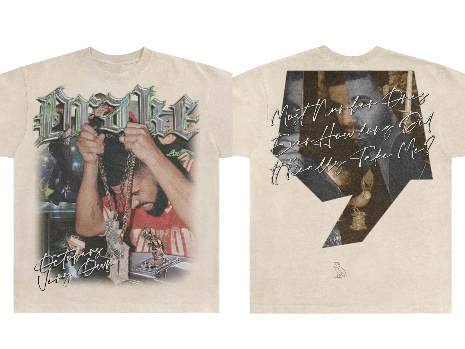 European American Trendy Rapper Drake Graphic T-shirt Street Y2k Oversized Women Men High Street Harajuku Cotton Female Clothing