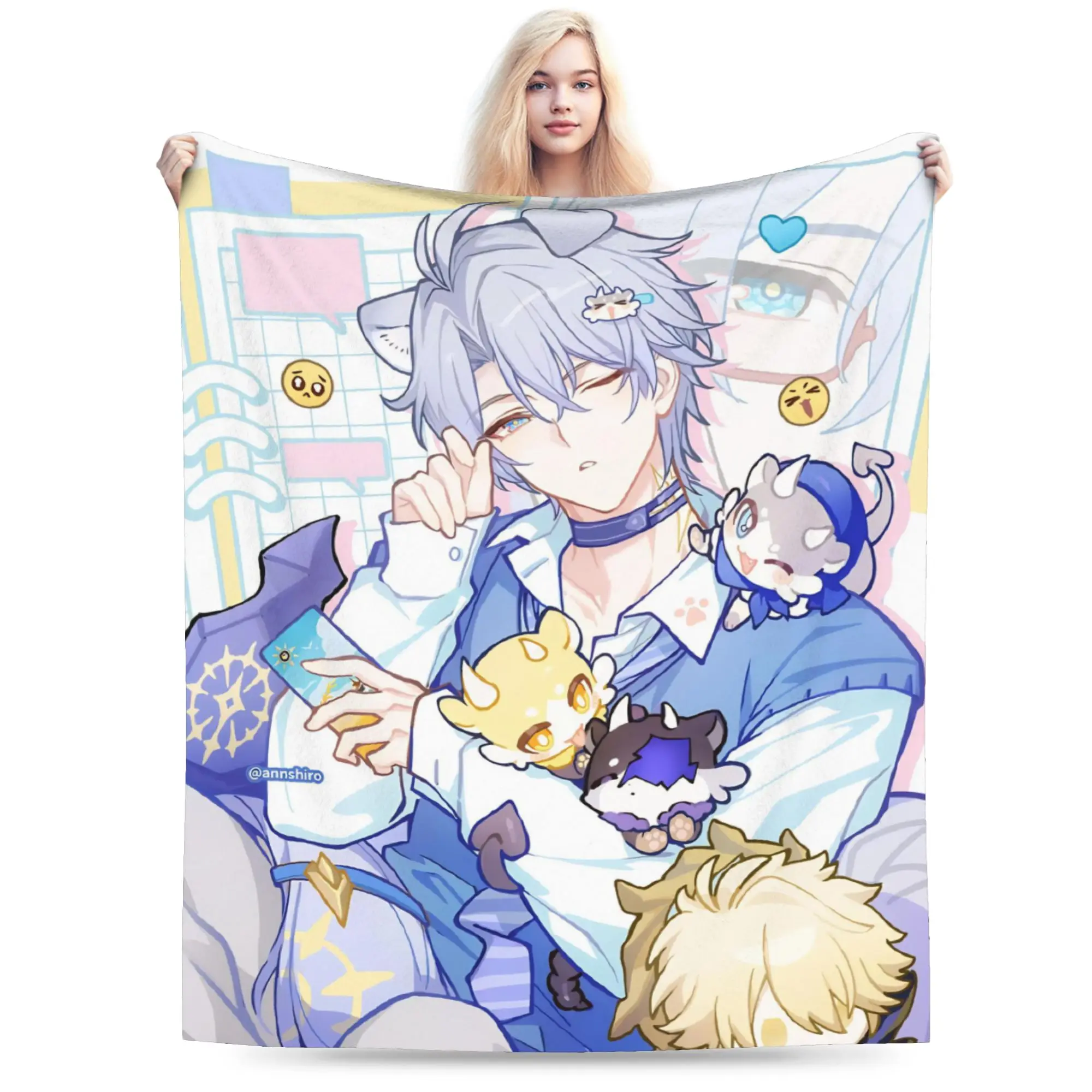 Honkai Star Rail Throw Blanket for Couch  Soft Fuzzy Plush Blanket 50x60 Inch Multiple Sizes Bedspreads for All Seasons