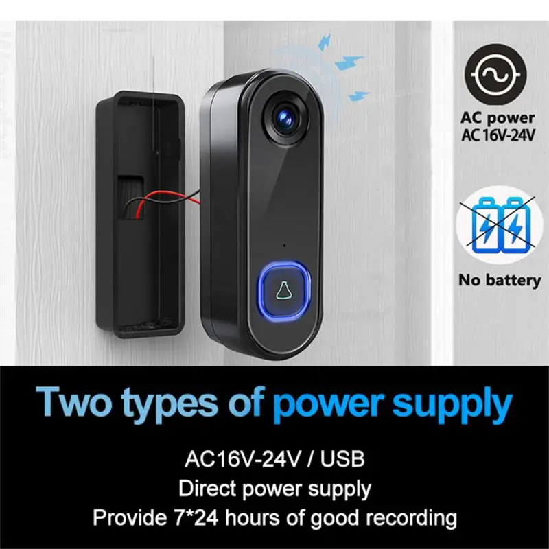 Tuya WIFI Smart Visual Doorbell Smart Life Siren Alarm Doorbell Voice Intercom Wireless Doorbell For Alexa Google Home