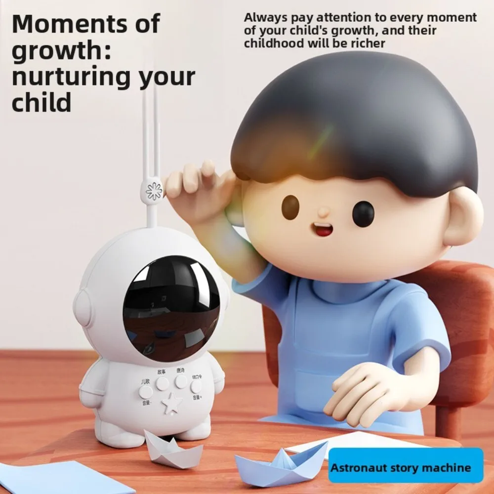 Vroeg leren voor kinderen, verhalen- en muziekspeler met astronautenthema voor peuters, kinderrijm, educatief speelgoed voor kinderslaapkamer