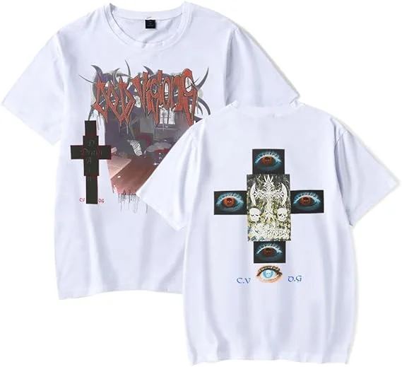 Bladee Merch Cold Visions 32 T-Shirt Short Sleeve Style Streetwear Summer Tee Suit Unisex