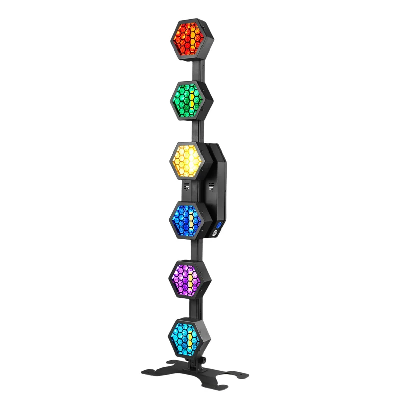 Sunart 6*50W LED COB Bar Warm Retro Color With RGB Auxiliary Light For Stage Effect DJ Disco Night Clubs Bars DMX Fixture
