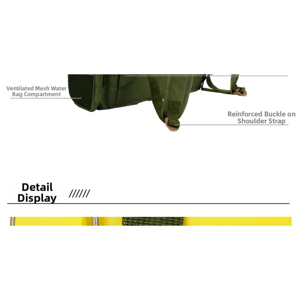 

Водонепроницаемый нейлоновый рюкзак для рыбалки с коробкой 36 л, зеленый, многофункциональный, 40 см, 20 см, 38 см, для организации рыболовных снастей