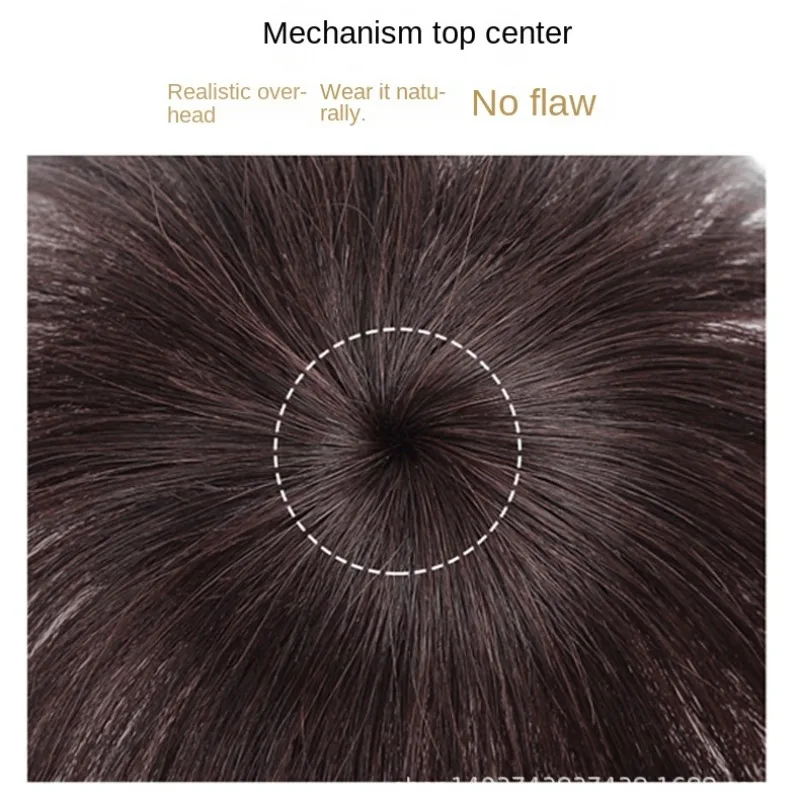 آلية الشعر البشري 6X6 سم قطعة شعر مجعد خفيفة الوزن قابلة للتنفس إصلاح الشعر القبعات العالية للنساء حجم الشعر زيادة سريع