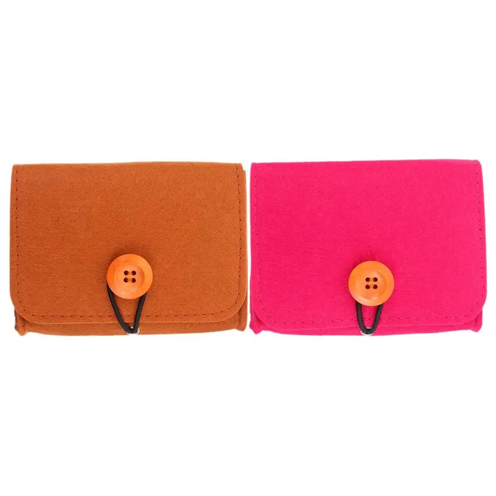 

2pcs Essential Bag Felt Small ganizer Case for Brown Travel Small Purse Travel Essential Oil Pouch Rose Color