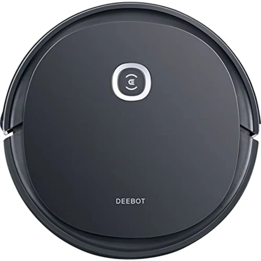 Robot vacuum cleaner for home use, ABS plastic, black, 2-in-1 vacuum and mop with tangle-free brush, ideal for pet hair, suppor