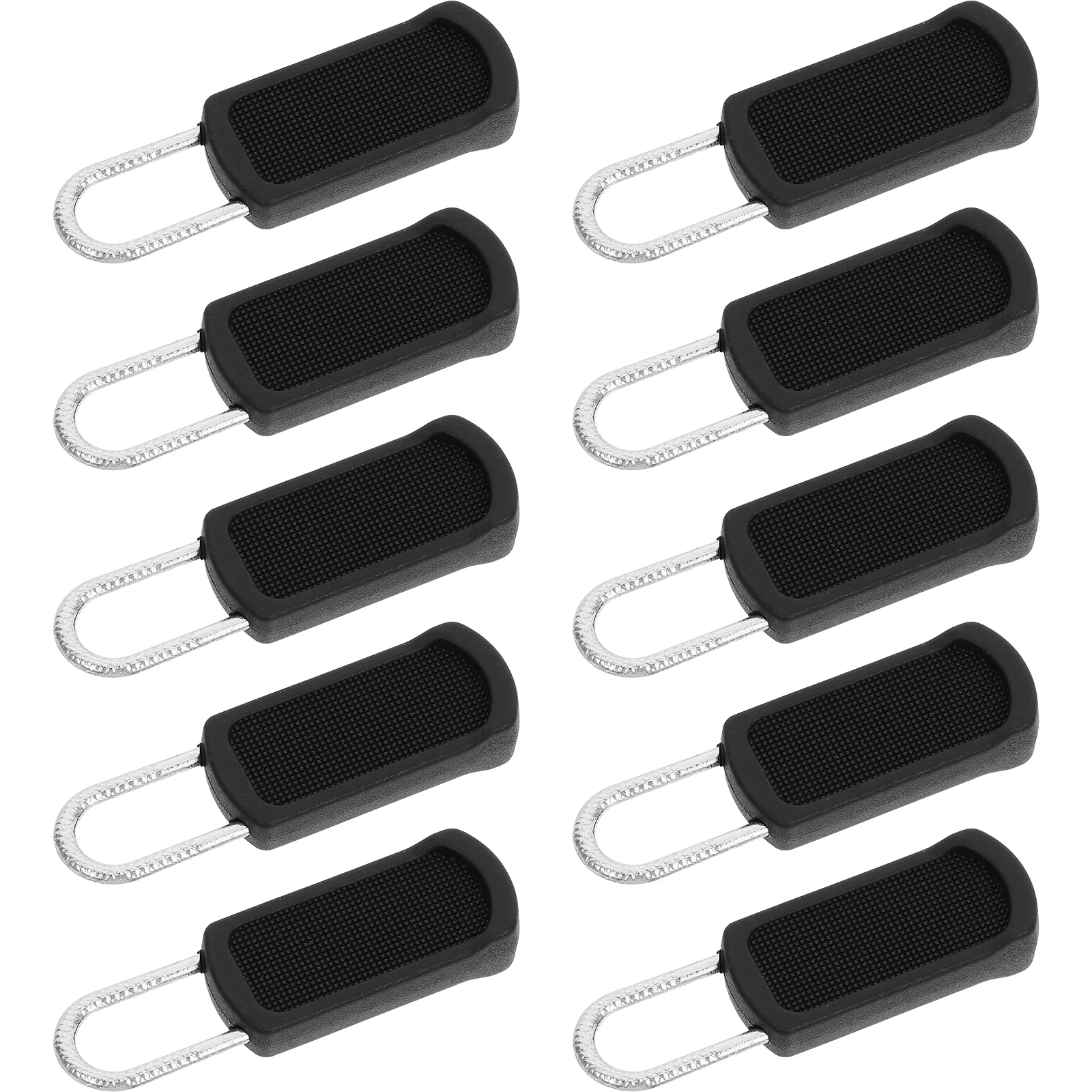 

10pcs Metal Pull Heads Detachable Replacement for Bags Jackets Shoes Construction Easy Repair Zipper Parts Universal Fit