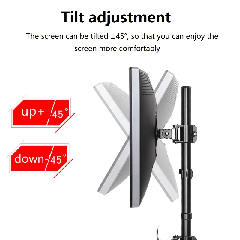 Suporte para monitor duplo, 10 "-32", movimento total, 360 graus, lcd, led, suporte para mesa, pc, suporte para braço, soporte dz08